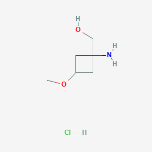 molecular formula C6H14ClNO2 B6603666 (1-amino-3-methoxycyclobutyl)methanol hydrochloride CAS No. 2839138-94-0