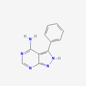 molecular formula C11H9N5 B6603675 3-phenyl-1H-pyrazolo[3,4-d]pyrimidin-4-amine CAS No. 42754-69-8