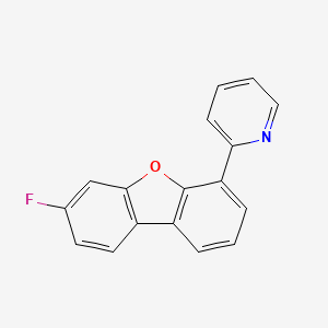 2-{11-fluoro-8-oxatricyclo[7.4.0.0,2,7]trideca-1(9),2(7),3,5,10,12-hexaen-6-yl}pyridine