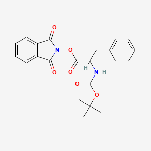 molecular formula C22H22N2O6 B6603707 1,3-dioxo-2,3-dihydro-1H-isoindol-2-yl 2-{[(tert-butoxy)carbonyl]amino}-3-phenylpropanoate CAS No. 123670-46-2