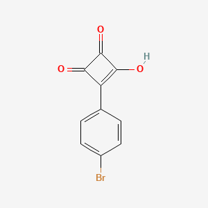molecular formula C10H5BrO3 B6603756 3-(4-bromophenyl)-4-hydroxycyclobut-3-ene-1,2-dione CAS No. 129853-19-6