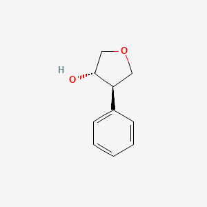 molecular formula C10H12O2 B6603763 rac-(3R,4S)-4-phenyloxolan-3-ol CAS No. 946125-01-5