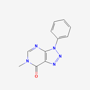 molecular formula C11H9N5O B6603799 3,6-Dihydro-6-methyl-3-phenyl-7H-1,2,3-triazolo[4,5-d]pyrimidin-7-one CAS No. 163977-52-4