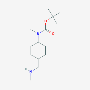 molecular formula C14H28N2O2 B6603821 tert-butyl N-methyl-N-[(1r,4r)-4-[(methylamino)methyl]cyclohexyl]carbamate, trans CAS No. 2839128-92-4