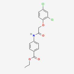 molecular formula C17H15Cl2NO4 B6603861 Ethyl 4-{[(2,4-dichlorophenoxy)acetyl]amino}benzoate CAS No. 111200-10-3