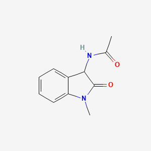 molecular formula C11H12N2O2 B6603877 N-(1-methyl-2-oxo-2,3-dihydro-1H-indol-3-yl)acetamide CAS No. 855420-26-7