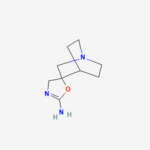molecular formula C9H15N3O B6603913 3'H-4-azaspiro[bicyclo[2.2.2]octane-2,2'-[1,4]oxazole]-5'-amine CAS No. 138272-87-4