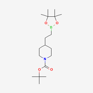 molecular formula C18H34BNO4 B6603965 tert-butyl 4-[2-(4,4,5,5-tetramethyl-1,3,2-dioxaborolan-2-yl)ethyl]piperidine-1-carboxylate CAS No. 2304833-67-6