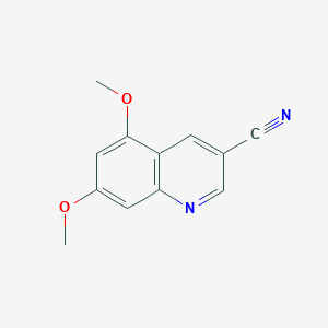 molecular formula C12H10N2O2 B6604003 5,7-dimethoxyquinoline-3-carbonitrile CAS No. 209521-76-6