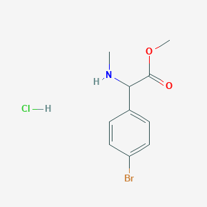 molecular formula C10H13BrClNO2 B6604093 methyl 2-(4-bromophenyl)-2-(methylamino)acetate hydrochloride CAS No. 2738911-91-4