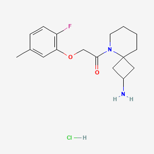 molecular formula C17H24ClFN2O2 B6604097 2-(2-fluoro-5-methylphenoxy)-1-[(2r,4s)-2-amino-5-azaspiro[3.5]nonan-5-yl]ethan-1-one hydrochloride CAS No. 2636020-13-6