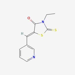 molecular formula C11H10N2OS2 B6604103 (5Z)-3-ethyl-5-(pyridin-3-ylmethylidene)-2-thioxo-1,3-thiazolidin-4-one CAS No. 91137-87-0