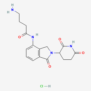 molecular formula C17H21ClN4O4 B6604132 4-amino-N-[2-(2,6-dioxopiperidin-3-yl)-1-oxo-2,3-dihydro-1H-isoindol-4-yl]butanamide hydrochloride CAS No. 2839138-69-9