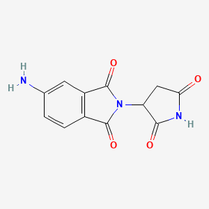 molecular formula C12H9N3O4 B6604148 5-amino-2-(2,5-dioxopyrrolidin-3-yl)-2,3-dihydro-1H-isoindole-1,3-dione CAS No. 2365400-84-4