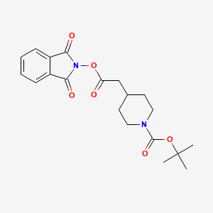 tert-butyl 4-{2-[(1,3-dioxo-2,3-dihydro-1H-isoindol-2-yl)oxy]-2-oxoethyl}piperidine-1-carboxylate