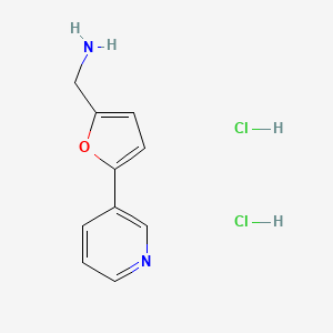 molecular formula C10H12Cl2N2O B6604154 1-[5-(pyridin-3-yl)furan-2-yl]methanamine dihydrochloride CAS No. 859239-17-1