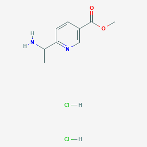 molecular formula C9H14Cl2N2O2 B6604169 methyl 6-(1-aminoethyl)pyridine-3-carboxylate dihydrochloride CAS No. 2763750-75-8