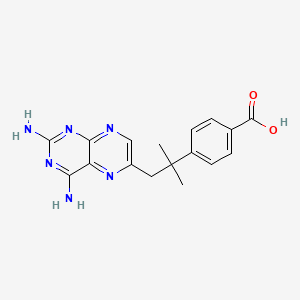molecular formula C17H18N6O2 B6604178 4-[1-(2,4-Diaminopteridin-6-yl)-2-methylpropan-2-yl]benzoic acid CAS No. 80576-86-9
