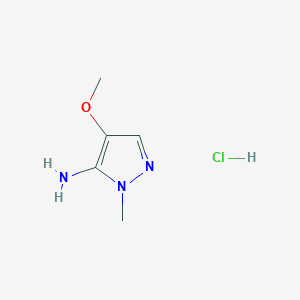 molecular formula C5H10ClN3O B6604194 4-methoxy-1-methyl-1H-pyrazol-5-amine hydrochloride CAS No. 2866334-95-2