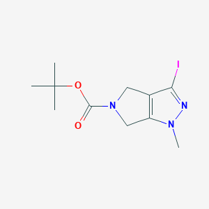 molecular formula C11H16IN3O2 B6604196 tert-butyl 3-iodo-1-methyl-1H,4H,5H,6H-pyrrolo[3,4-c]pyrazole-5-carboxylate CAS No. 2601393-66-0