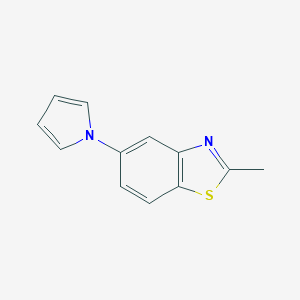 molecular formula C12H10N2S B066042 5-(Pyrrol-1-yl)-2-methylbenzothiazole CAS No. 174079-72-2