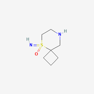 molecular formula C7H14N2OS B6604263 5-imino-5lambda6-thia-8-azaspiro[3.5]nonan-5-one CAS No. 2613382-01-5