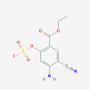 molecular formula C10H9FN2O5S B6604283 ethyl 4-amino-5-cyano-2-[(fluorosulfonyl)oxy]benzoate CAS No. 2416243-33-7