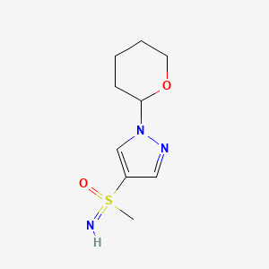 molecular formula C9H15N3O2S B6604297 imino(methyl)[1-(oxan-2-yl)-1H-pyrazol-4-yl]-lambda6-sulfanone CAS No. 2624137-26-2