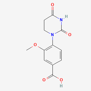 molecular formula C12H12N2O5 B6604315 4-(2,4-dioxo-1,3-diazinan-1-yl)-3-methoxybenzoic acid CAS No. 2633725-74-1