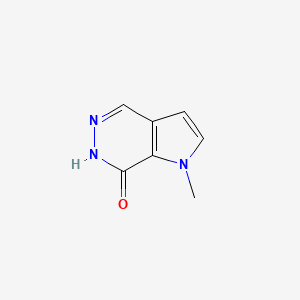 molecular formula C7H7N3O B6604322 1-methyl-1H,6H,7H-pyrrolo[2,3-d]pyridazin-7-one CAS No. 2633638-14-7