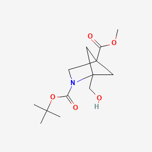 molecular formula C13H21NO5 B6604332 2-tert-butyl 4-methyl 1-(hydroxymethyl)-2-azabicyclo[2.1.1]hexane-2,4-dicarboxylate CAS No. 2643374-77-8
