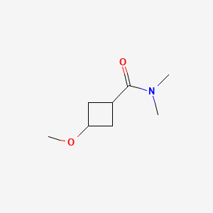 molecular formula C8H15NO2 B6604334 3-methoxy-N,N-dimethylcyclobutane-1-carboxamide, Mixture of diastereomers CAS No. 2144580-48-1