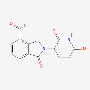 molecular formula C14H12N2O4 B6604338 2-(2,6-dioxopiperidin-3-yl)-1-oxo-2,3-dihydro-1H-isoindole-4-carbaldehyde CAS No. 2642231-76-1