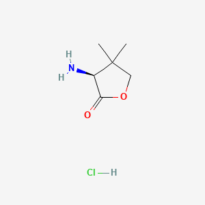 molecular formula C6H12ClNO2 B6604416 (3S)-3-amino-4,4-dimethyloxolan-2-one hydrochloride CAS No. 153665-45-3