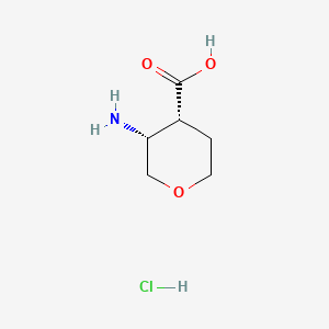 (3R,4R)-3-aminooxane-4-carboxylic acid hydrochloride