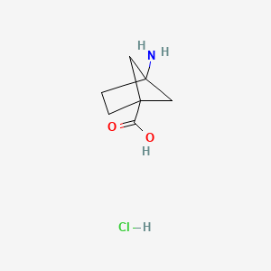 molecular formula C7H12ClNO2 B6604439 4-aminobicyclo[2.1.1]hexane-1-carboxylic acid hydrochloride CAS No. 2708281-10-9