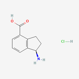 molecular formula C10H12ClNO2 B6604457 (1R)-1-amino-2,3-dihydro-1H-indene-4-carboxylic acid hydrochloride CAS No. 2708342-33-8