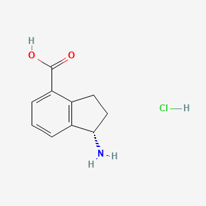 molecular formula C10H12ClNO2 B6604463 (1S)-1-amino-2,3-dihydro-1H-indene-4-carboxylic acid hydrochloride CAS No. 2708342-25-8