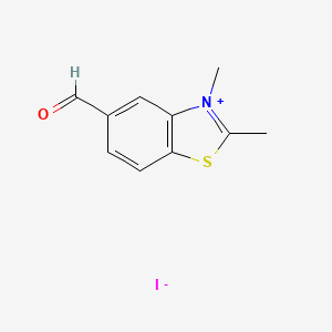 2,3-Dimethyl-1,3-benzothiazol-3-ium-5-carbaldehyde;iodide