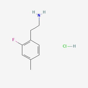molecular formula C9H13ClFN B6604507 2-(2-fluoro-4-methylphenyl)ethan-1-amine hydrochloride CAS No. 2680615-76-1