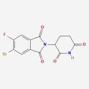 molecular formula C13H8BrFN2O4 B6604514 5-bromo-2-(2,6-dioxopiperidin-3-yl)-6-fluoro-2,3-dihydro-1H-isoindole-1,3-dione CAS No. 2803445-69-2