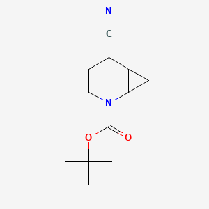 molecular formula C12H18N2O2 B6604519 tert-butyl 5-cyano-2-azabicyclo[4.1.0]heptane-2-carboxylate CAS No. 2116040-80-1