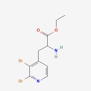 molecular formula C10H12Br2N2O2 B6604532 ethyl 2-amino-3-(2,3-dibromopyridin-4-yl)propanoate CAS No. 2309447-06-9
