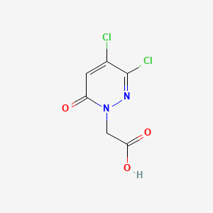 molecular formula C6H4Cl2N2O3 B6604536 2-(3,4-dichloro-6-oxo-1,6-dihydropyridazin-1-yl)acetic acid CAS No. 17285-39-1
