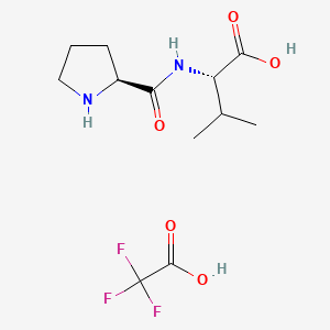 (2S)-3-methyl-2-{[(2S)-pyrrolidin-2-yl]formamido}butanoic acid, trifluoroacetic acid