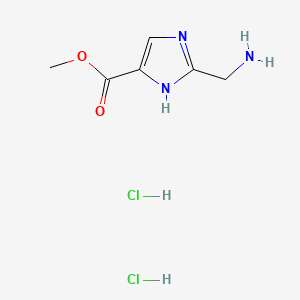 molecular formula C6H11Cl2N3O2 B6604578 methyl 2-(aminomethyl)-1H-imidazole-4-carboxylate dihydrochloride CAS No. 2825007-63-2