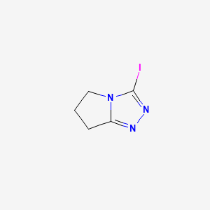 molecular formula C5H6IN3 B6604632 3-iodo-5H,6H,7H-pyrrolo[2,1-c][1,2,4]triazole CAS No. 2803866-06-8
