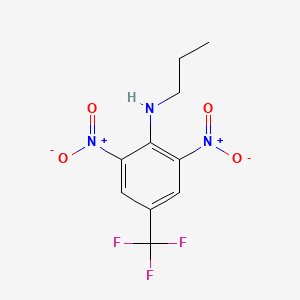 molecular formula C10H10F3N3O4 B6604638 Benzenamine, 2,6-dinitro-N-propyl-4-(trifluoromethyl)- CAS No. 2077-99-8