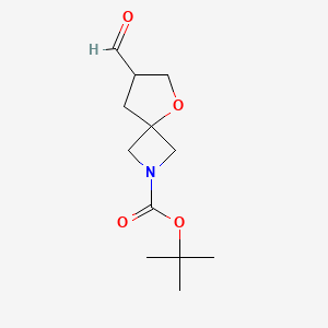 molecular formula C12H19NO4 B6604651 tert-butyl 7-formyl-5-oxa-2-azaspiro[3.4]octane-2-carboxylate CAS No. 2734878-31-8
