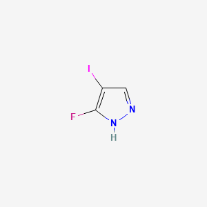 molecular formula C3H2FIN2 B6604664 3-fluoro-4-iodo-1H-pyrazole CAS No. 2606872-02-8